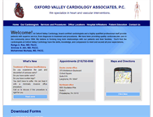 Tablet Screenshot of oxfordvalleycardiology.com